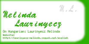 melinda laurinyecz business card